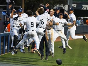 Diego Diaz (5) hit a home run in the bottom of the sixth inning. UTSA beat South Dakota State 17-4 in the Roadrunners' 2026 baseball season opener on Friday, Feb. 13, at Roadrunner Field. - Photo by Joe Alexander