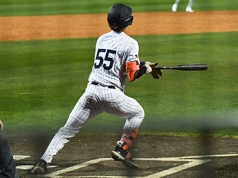 Broc Parmer hit a home run in the bottom of the seven inning. UTSA beat South Dakota State 17-4 in the Roadrunners' 2026 baseball season opener on Friday, Feb. 13, at Roadrunner Field. - Photo by Joe Alexander