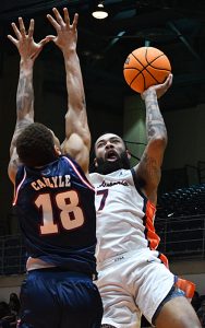 Jamir Simpson. Florida Atlantic beat UTSA 60-52 in American Conference men's basketball on Wednesday, Feb. 18, 2026, at the Convocation Center. - Photo by Joe Alexander