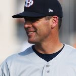Dallas Baptist coach Dan Heefner. UTSA baseball beat Dallas Baptist 12-8 on Friday, Feb. 20, 2026, at Roadrunner Field. - Photo by Joe Alexander