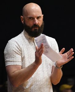 Florida Atlantic coach John Jakus. Florida Atlantic beat UTSA 60-52 in American Conference men's basketball on Wednesday, Feb. 18, 2026, at the Convocation Center. - Photo by Joe Alexander