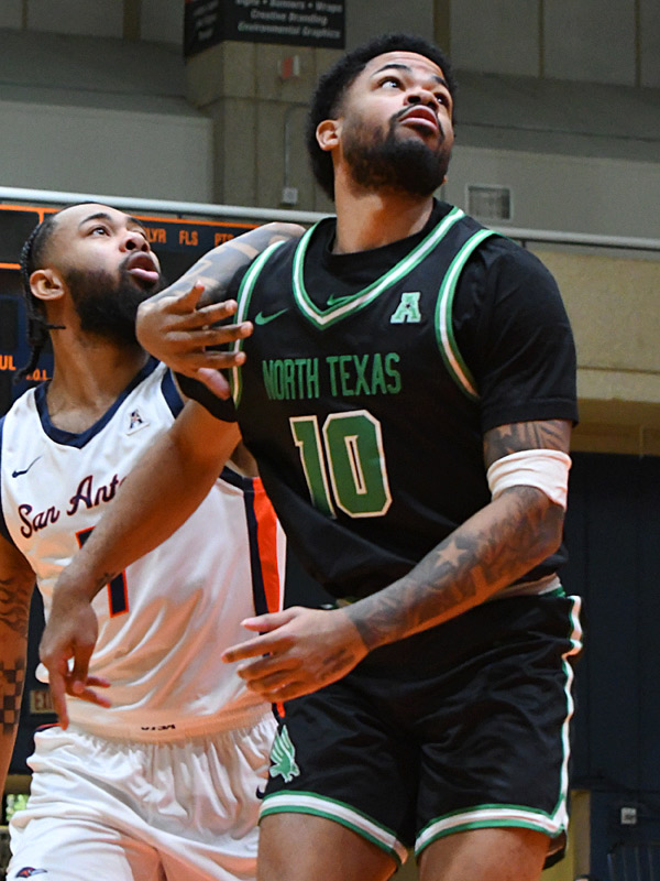 North Cole Franklin. North Texas beat UTSA 81-58 in American Conference men's basketball on Saturday, Feb. 7, 2026, at the Convocation Center. - Photo by Joe Alexander