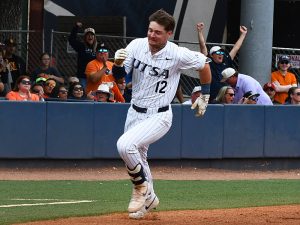 Drew Detlefsen had a hit and scored a run in the Roadrunners' five-run first inning. UTSA beat East Carolina 6-1 in American Conference baseball on Saturday, March 28, 2026, at Roadrunner Field. - Photo by Joe Alexander