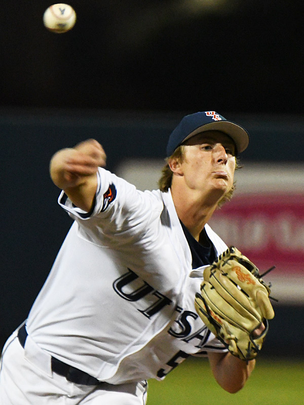 Jake Qualia. East Carolina beat UTSA 3-0 in American Conference baseball on Friday, March 27, 2026, at Roadrunner Field. - Photo by Joe Alexander