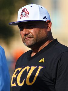 East Carolina coach Cliff Godwin. East Carolina beat UTSA 3-0 in American Conference baseball on Friday, March 27, 2026, at Roadrunner Field. - Photo by Joe Alexander