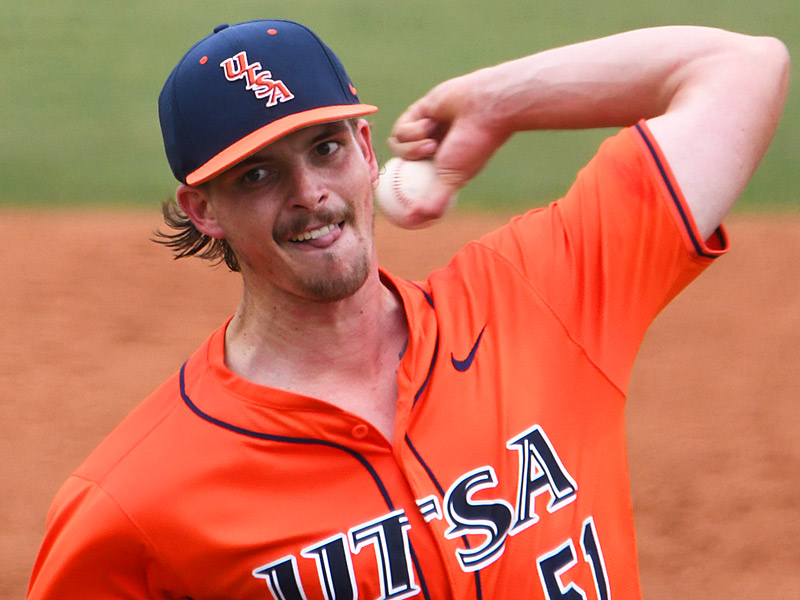 Conor Myles. UTSA beat South Florida 7-3 on Saturday in the first game of an American Conference baseball doubleheader at Roadrunner Field. - Photo by Joe Alexander