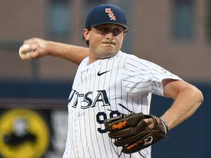 Connor Kelley. UTSA beat Charlotte 11-5 in American Conference baseball on Friday, April 27, 2026, at Roadrunner Field. - Photo by Joe Alexander