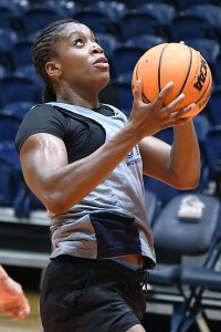Praise Egharevba at UTSA women's basketball practice on Friday, Sept. 25, 2026, at the Convocation Center. - photo by Joe Alexander