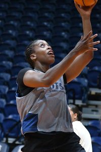 Praise Egharevba at UTSA women's basketball practice on Friday, Sept. 25, 2026, at the Convocation Center. - photo by Joe Alexander