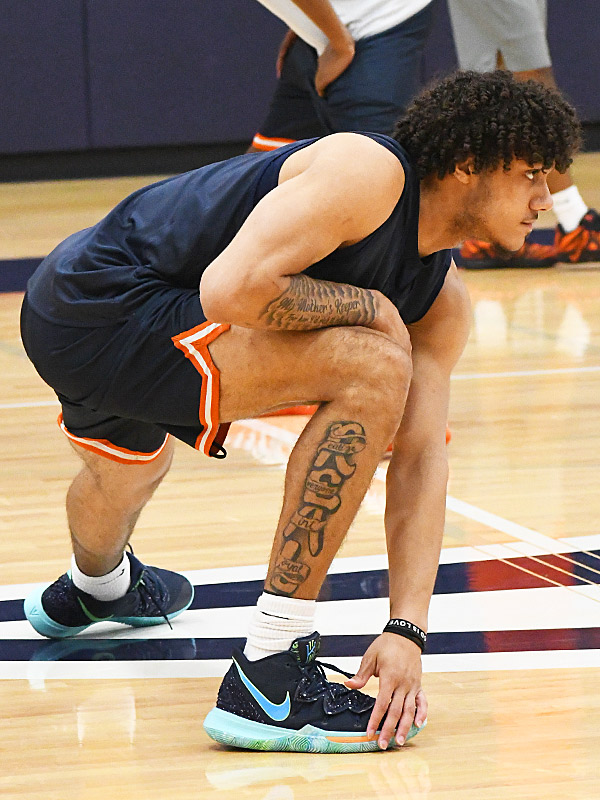 1 JJ Kelly. UTSA men's basketball practice on Wednesday, Oct. 28, 2026, at the practice facility. - Photo by Joe Alexander